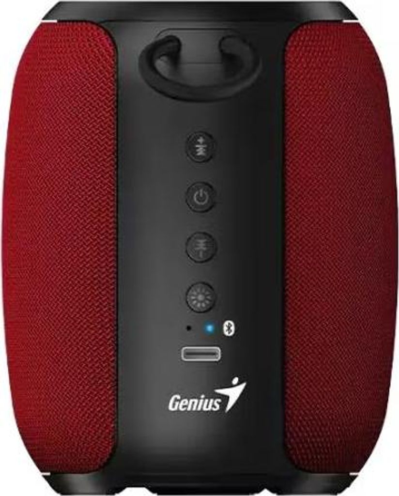 Genius Tragbarer Lautsprecher, 5 W, Bluetooth, Rot/Schwarz