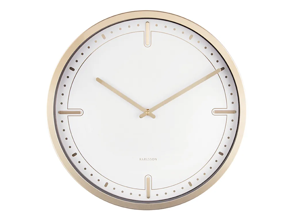Horloge murale Karlsson Dots & Batons design minimaliste noir et doré