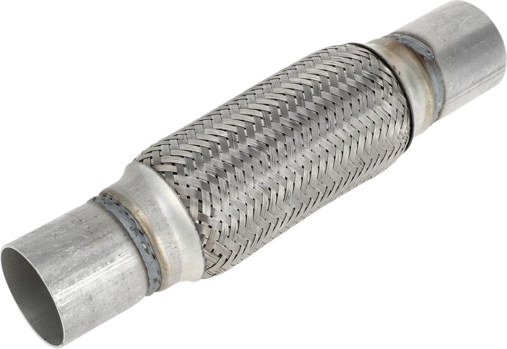 Abgas-Flexrohr 2,16 Zoll Außendurchmesser Flexibles Geflochtenes Abgasrohr | Universelles Flexibles Rohr Silberton 1 Stück