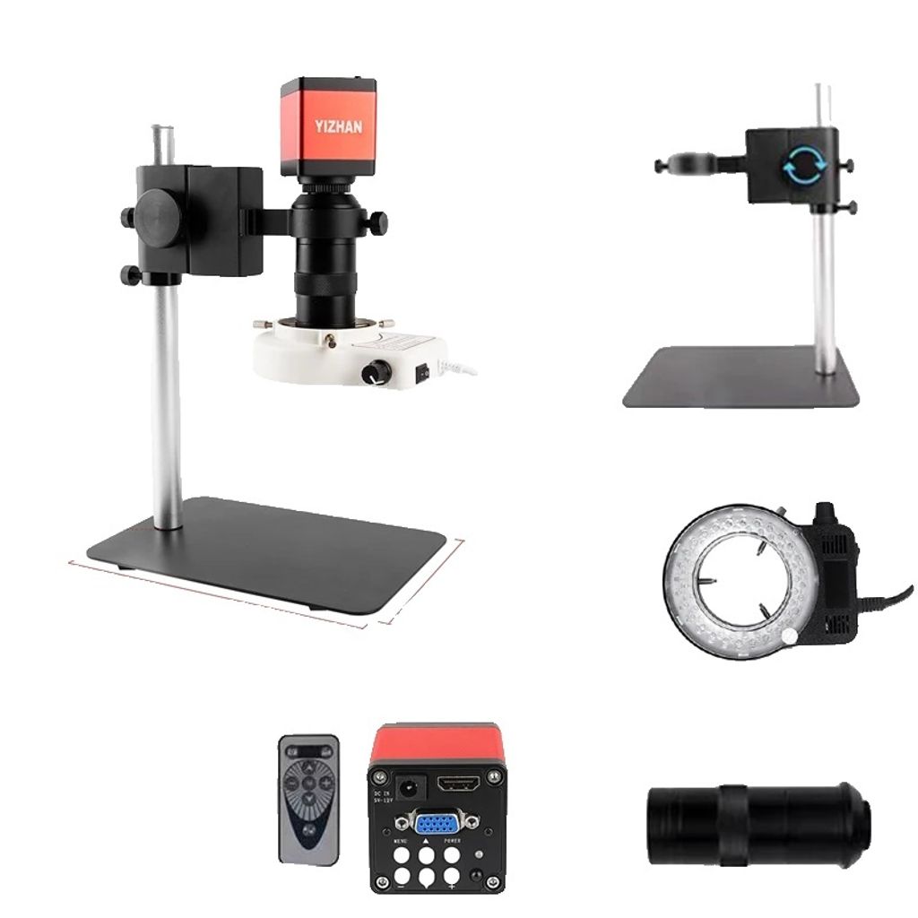 Digitalmikroskop, 130X Zoomobjektiv, HDMI- und USB-Ausgang, HDMI VGA Set