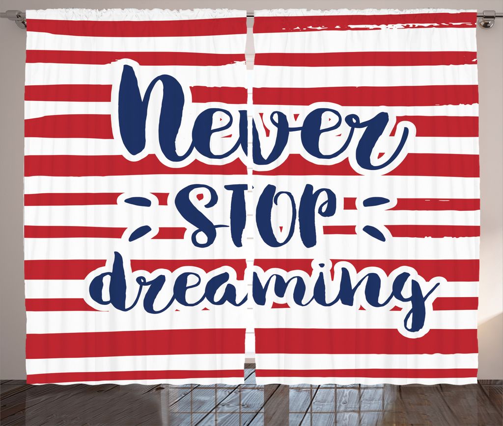 ABAKUHAUS rot Rustikaler Gardine, Zitat Indigo inspirierend, Schlafzimmer Kräuselband Vorhang mit Schlaufen und Haken, 280 x 225 cm, Roter Indigo