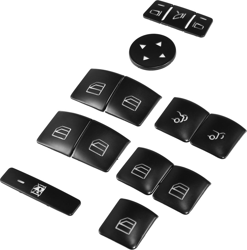 Autotš¹r Armlehne Fensterschalter Knopfabdeckung Aufkleber Satz Schwarz