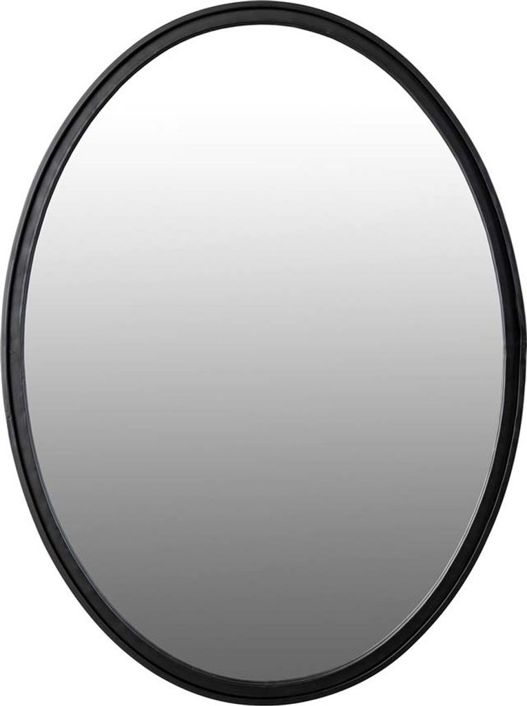 Matz oval Wandspiegel 60x80cm Schwarz Produktbild 