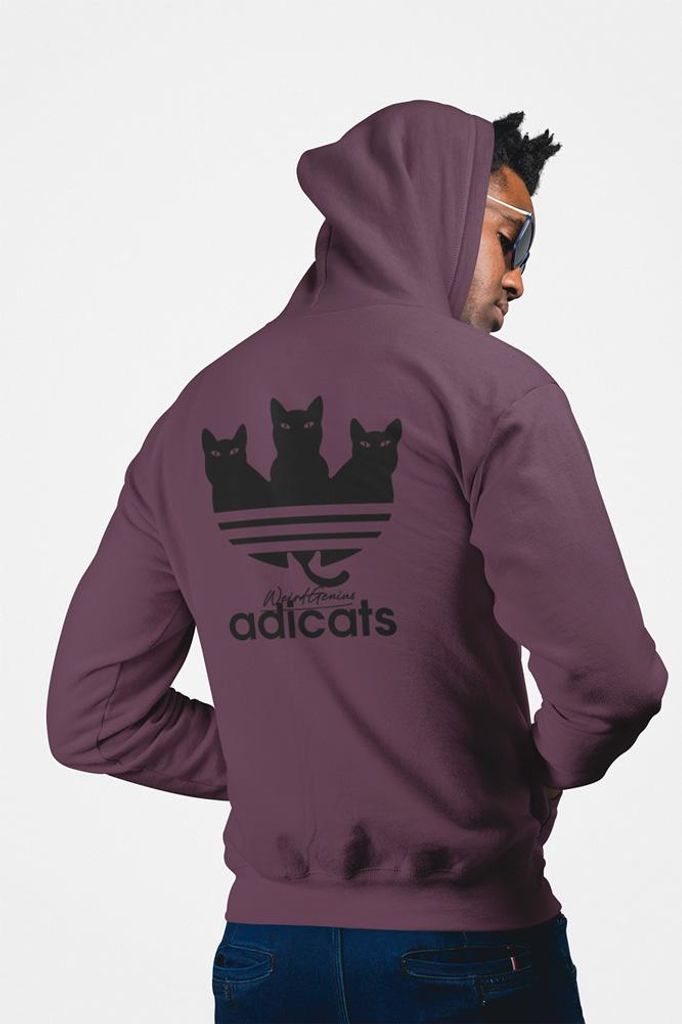 D&B Uni Hoodie ZIPEB00016 Adicats Braun-Größe L