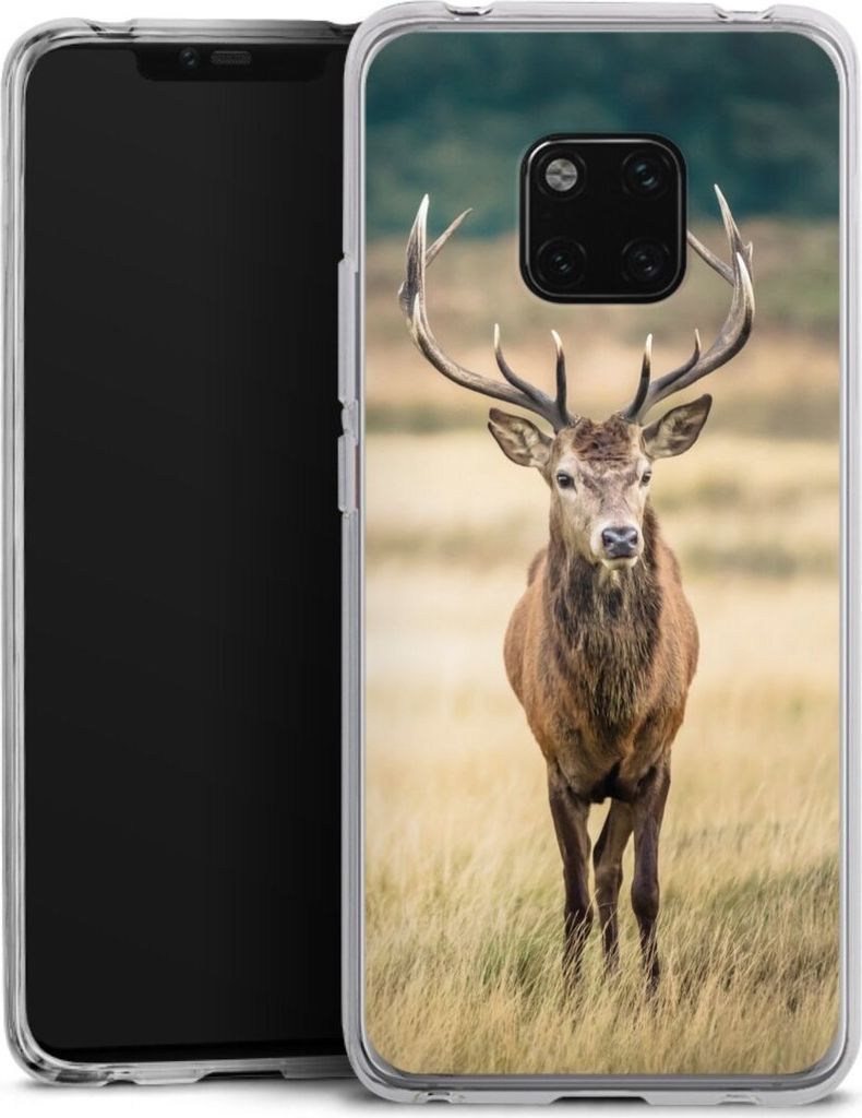 DeinDesign Handyhülle für Huawei Mate 20 Pro Silikon Hülle Case Smartphone Schutzhülle Hirsch Wald Wiese