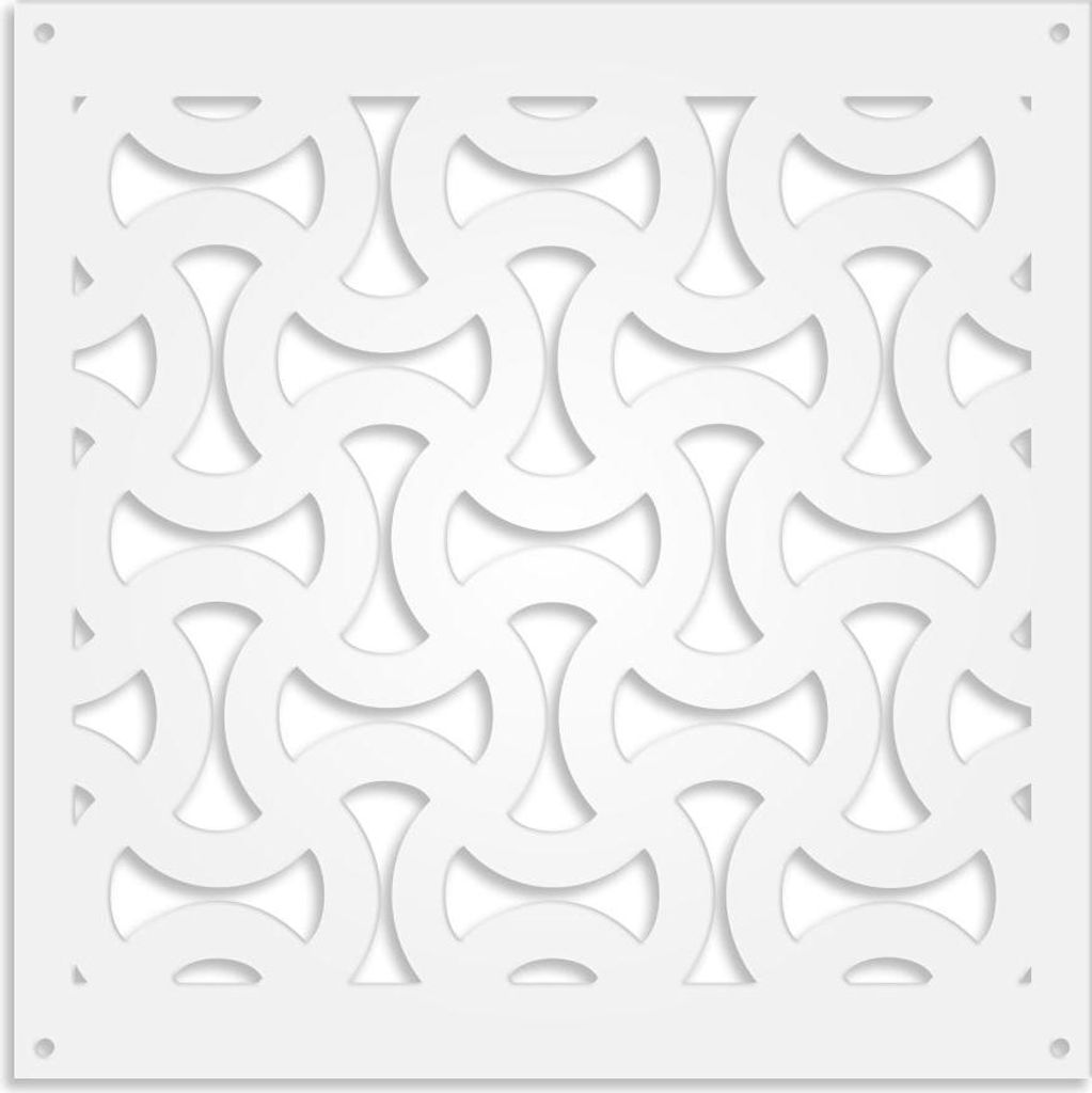 SNAKE – Perforiertes PVC–Panel – Sonnenschutz 98x98 cm weiß