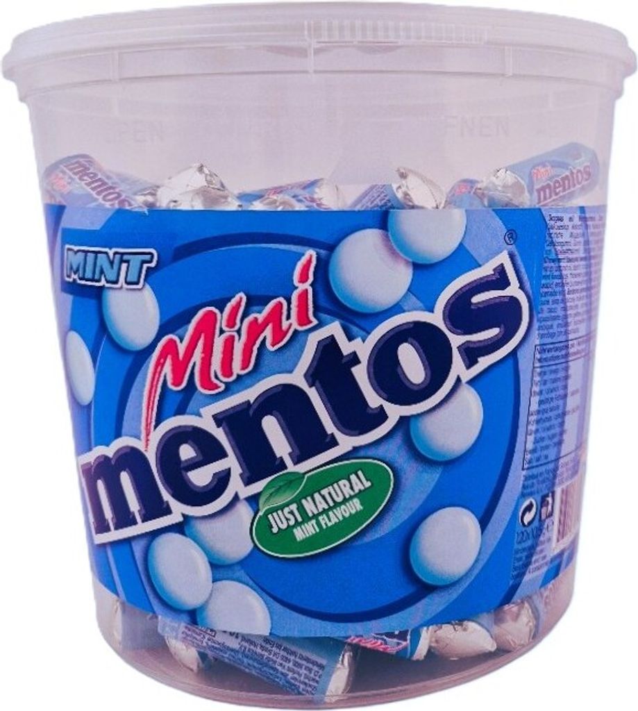 Mentos Mini Mint 120 roliček žvýkacích pastilek s mátovou Obrázek produktu 