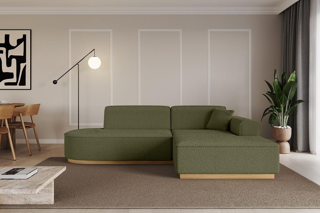 ALTDECOR Ecksofa in L-Form IREA-L1-v2 232x165x80 cm Grün Corner Sofa Eckcouch Couch Wohnlandschaft Cauchsofa