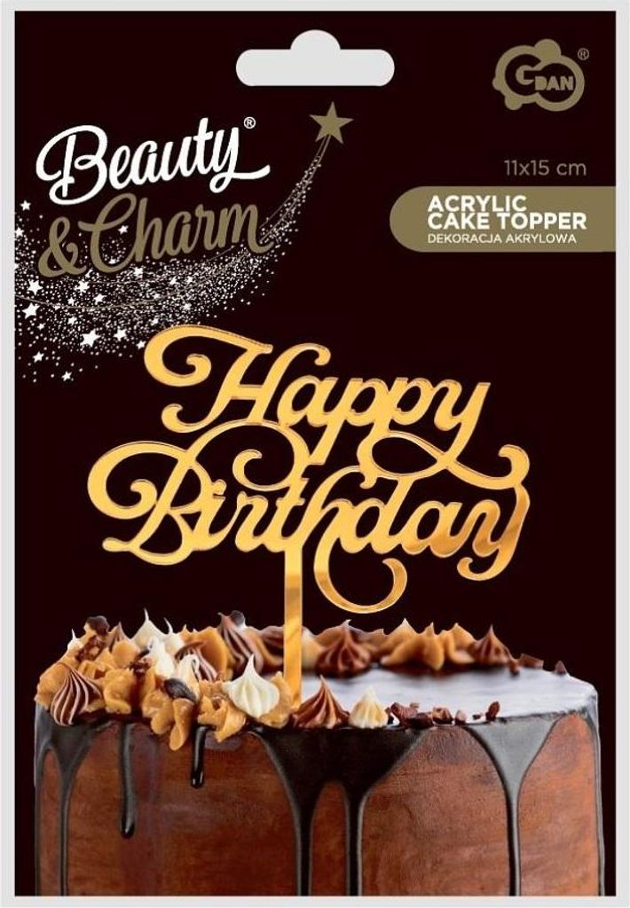 Acryl-Dekoration für die Geburtstagstorte Happy Birthday - (Dekorationen und Zubehör)