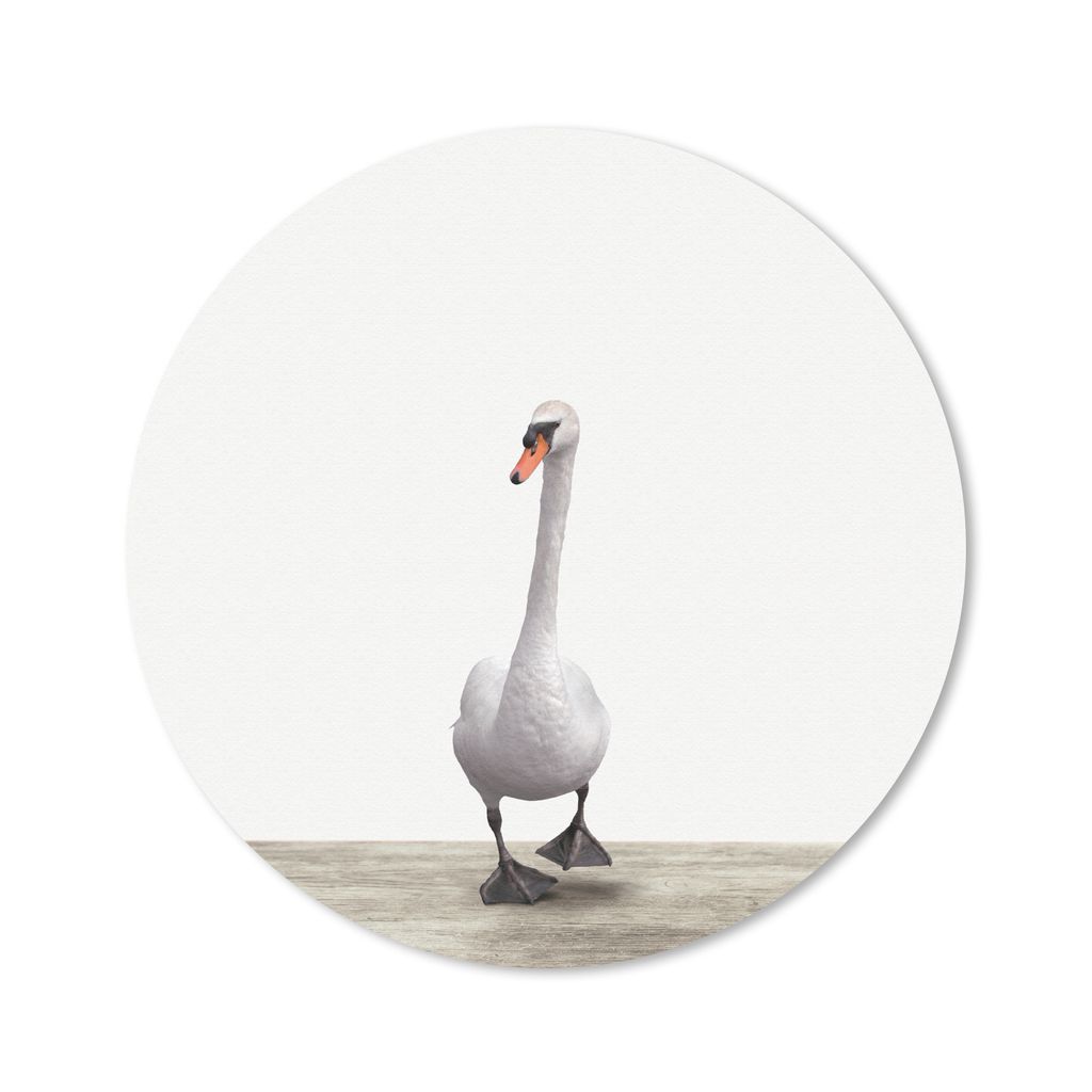 MuchoWow Mauspad Mousepad Schwan - Tiere - Vogel - Jungen - Mädchen - Kinder 40x40 cm - Mousepads - Maus Mat - Pad - Mausunterlage - Schreibtisc...