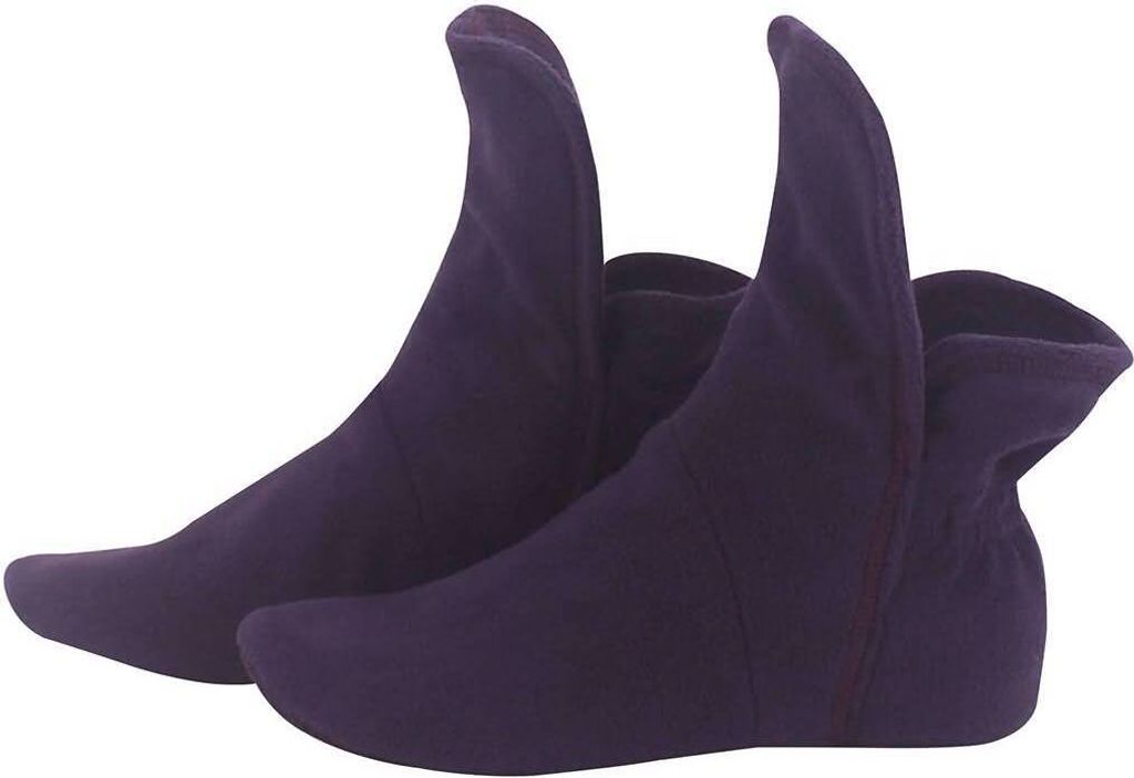Raikou Hausschuhe für Damen, Herren aus Micro Fleece mit ABS und Rutschfester Sohle, Super Flauschige Hüttenschuche Tinte 43/46