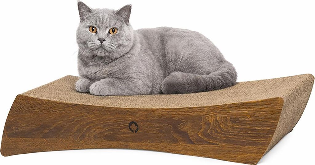 Kratzbrett PULSAR für Katzen · 76 x 24 x 15 cm · walnuss