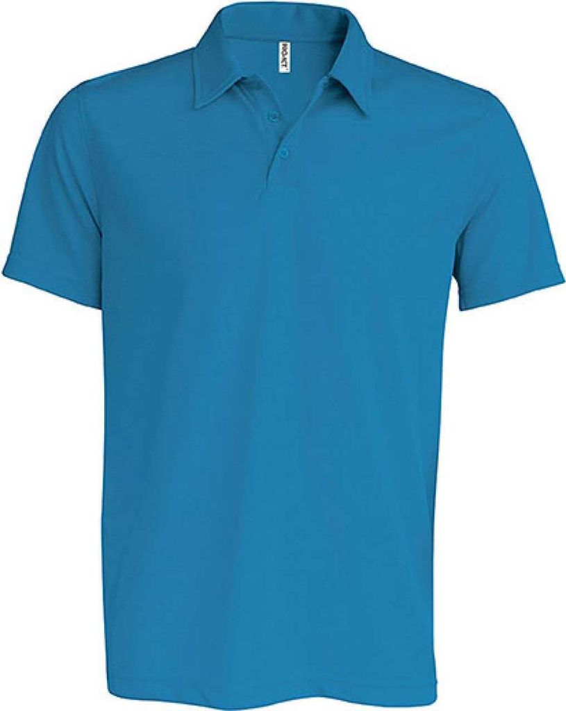 Proact Herren Shortsleeve Polo-Shirt T-Shirt Poloshirt Arbeitskleidung, Größe:L, Farbe:Aqua Blue