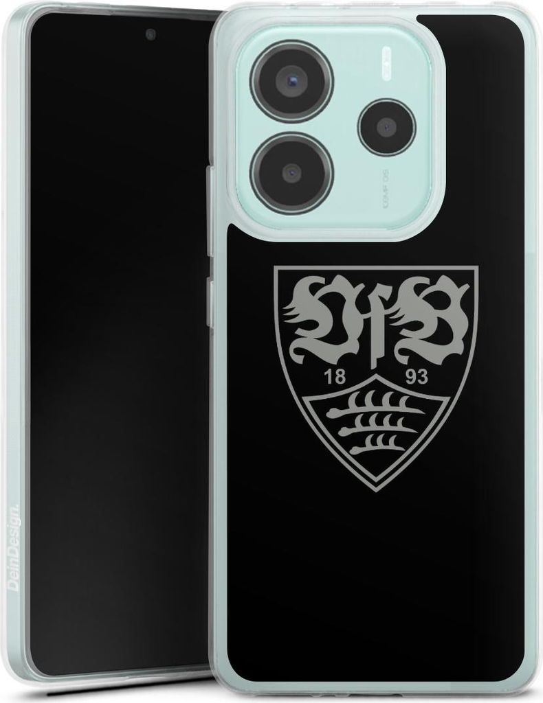 DeinDesign Handyhülle für Xiaomi Redmi Note 14 5G Silikon Hülle Case Smartphone Schutzhülle Logo Offizielles Lizenzprodukt VfB Stuttgart