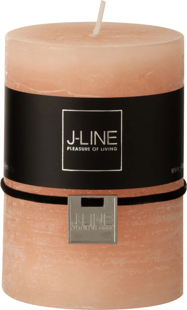 Bougie J-Line Pêche 42U - Lot de 6 Bougies Cylindriques sans Coulures