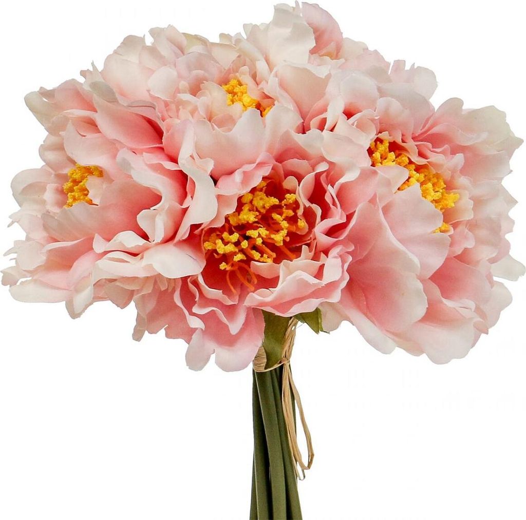 Paeonia Pfingstrose Kunstblume Rosa Deko Peonie 28cm 7 Stiele, 7 Stück