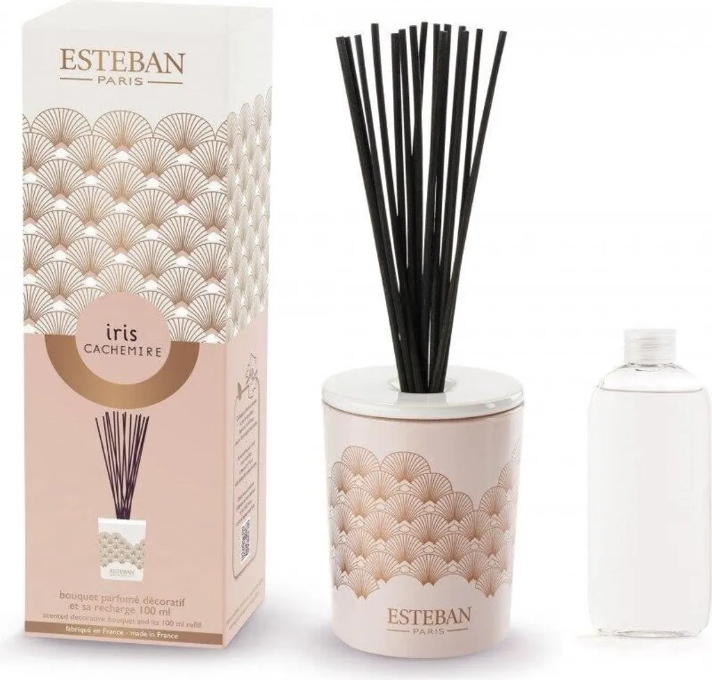 Diffuseur de Parfum Iris Cachemire 100ml : Objet Déco Esteban Paris