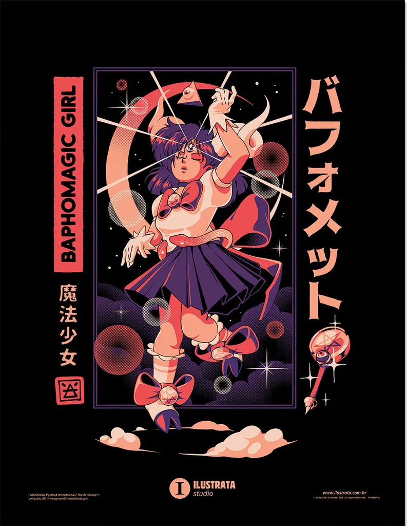 Poster Incorniciato Ilustrata Baphomet Girl PM8158 | Home Decor Dark