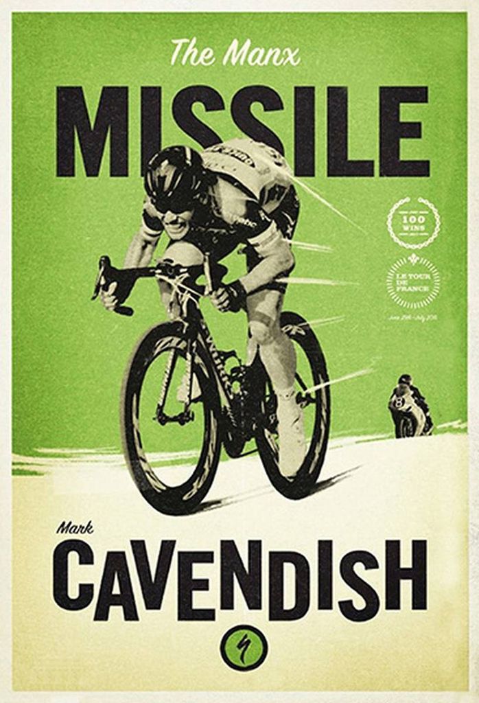vianmo Holzschild 18x12 cm the Manx missile Mark Cavendish