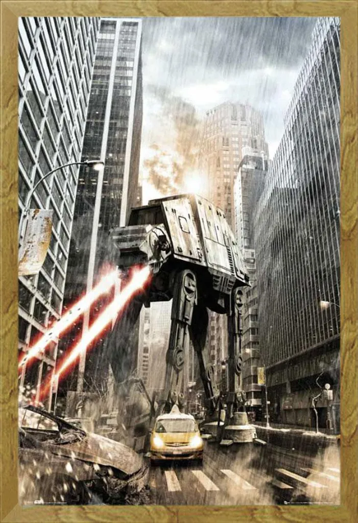 Poster Star Wars Manhattan Imperial AT-AT Cornice Shinsuke Rovere
