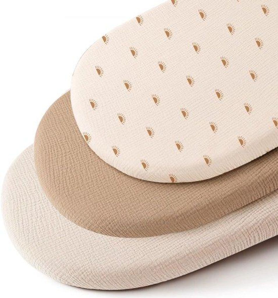 Sábana bajera elástica de muselina para bebé - Juego de 3 Imagen del producto 
