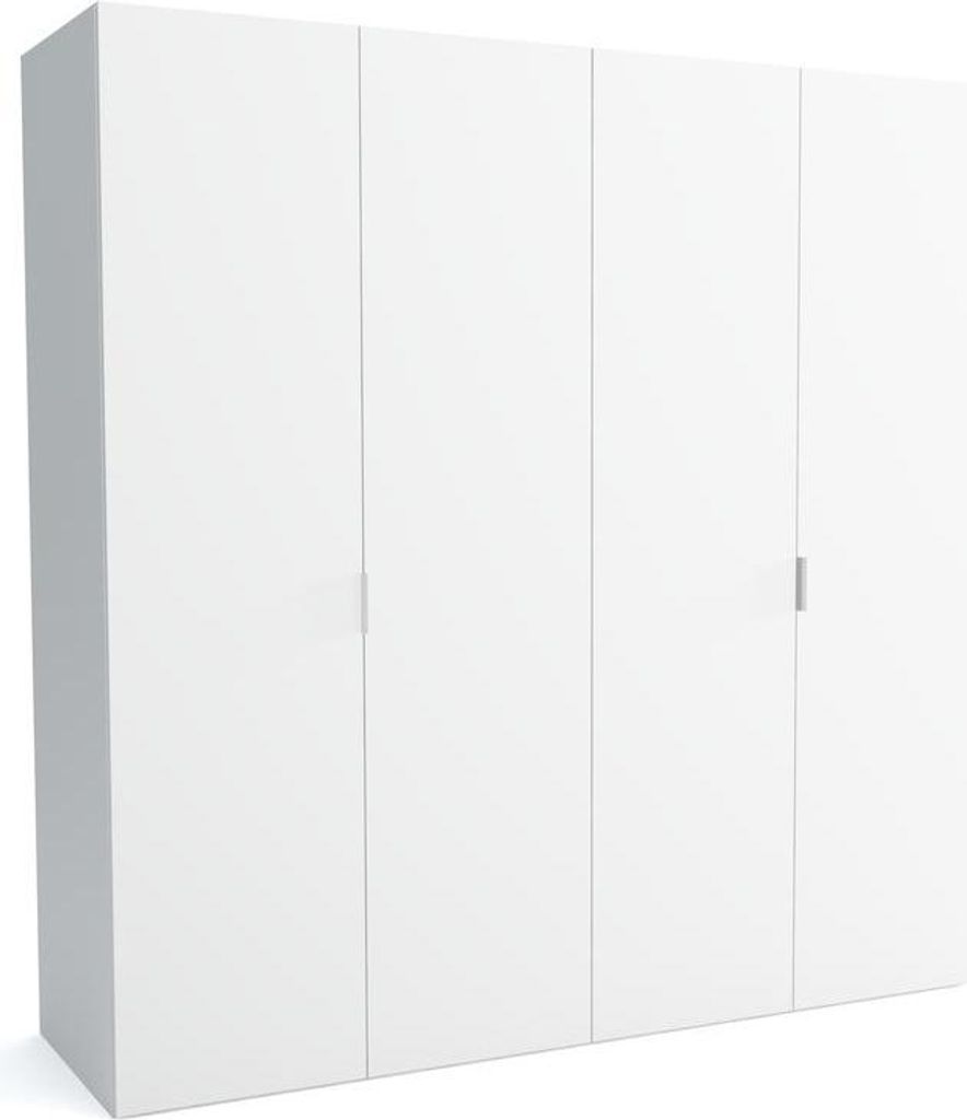 FURNLUX Garderobenmatte B Weiss 150cm / Hauptfarbe: Weiß / Abmessungen: 150 x 60 x 205 cm