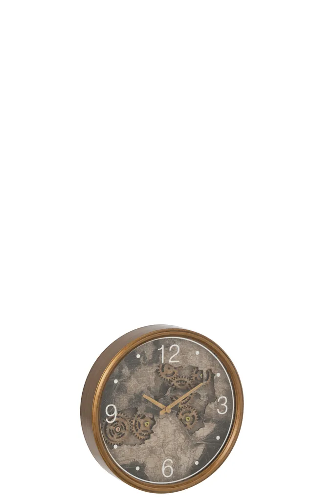 Carte d'Europe Murale en MDF Doré J-Line Small - Objet Déco Scandinave