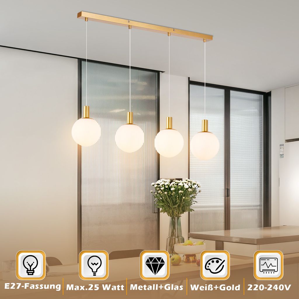 PANNN E27 Pendelleuchte - Vintage Kronleuchter Mit Blumen Design