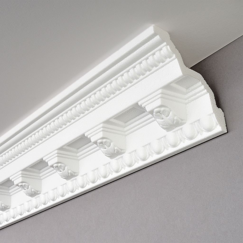 Decosa Zierprofil G33, weiß, 100 x 100 mm, Länge: 2 m - 10 Stück