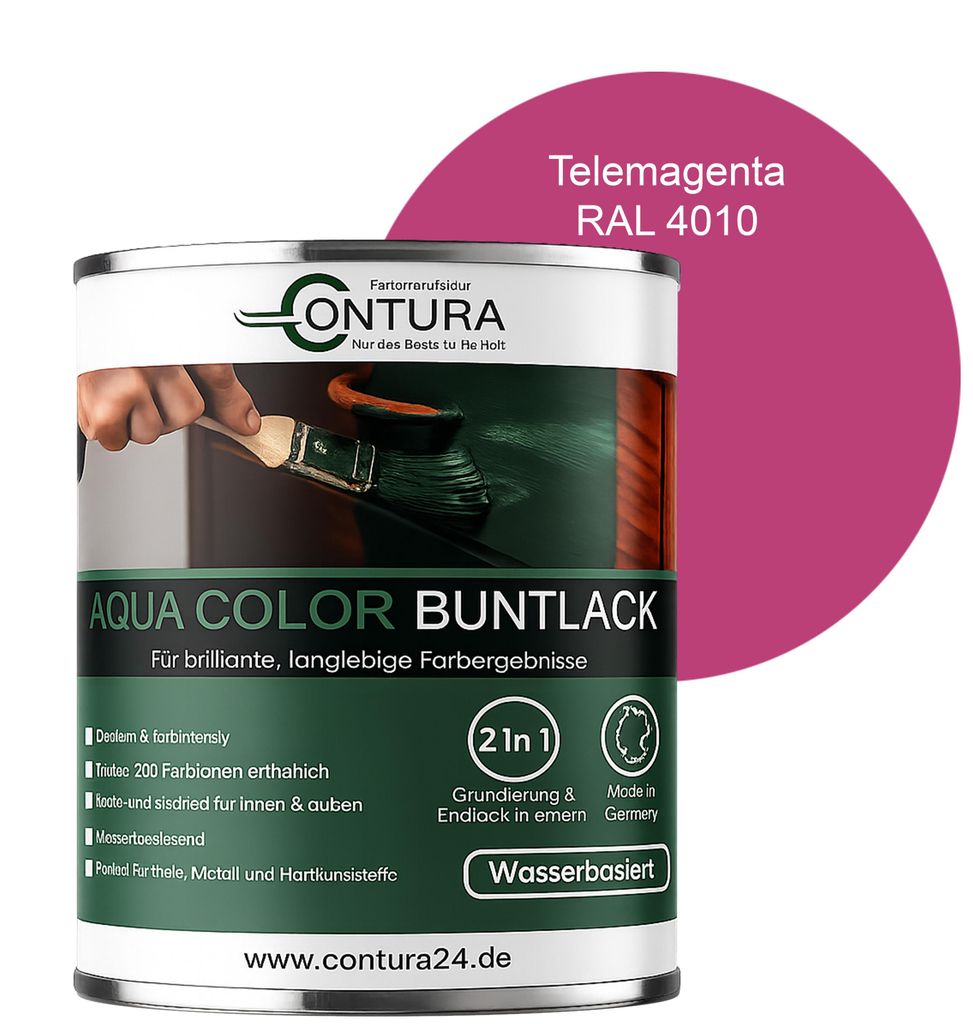 Contura 750ml. Buntlack Lackfarbe Lack Außen Innen Holz Produktbild 