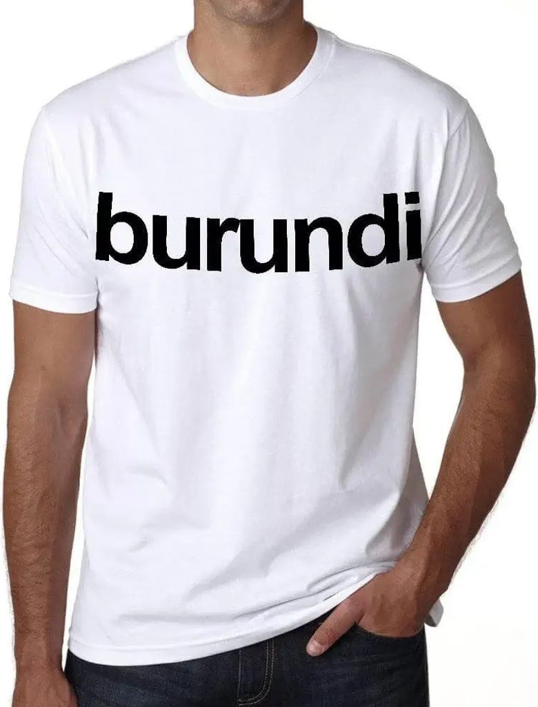 Herren Grafik T-Shirt Burundi Öko-Verantwortlich Vintage Jahrgang Kurzarm Lustige Druck Geburtstag Geschenk Mann