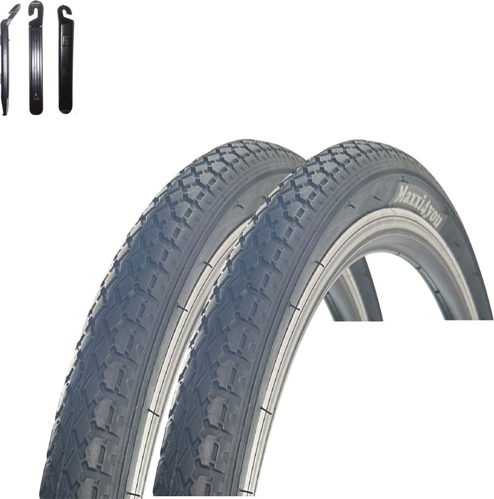 2 x maxxi4you HY-133 Fahrradreifen Schwarz 40-622 (28 x 1,50) inkl. maxxi4you Reifenheber