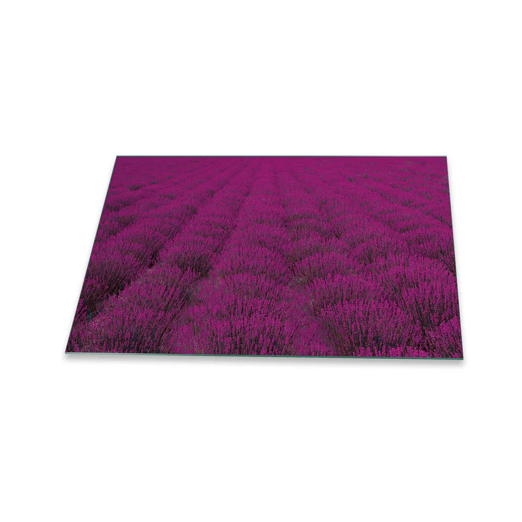 Copri Piano Cottura 80x52 Vetro Fiori Viola | Arredo Cucina Moderno