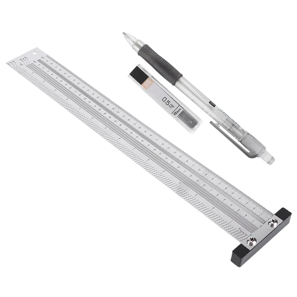 Règle de traçage en métal avec curseur réglable pour ébéniste - L20