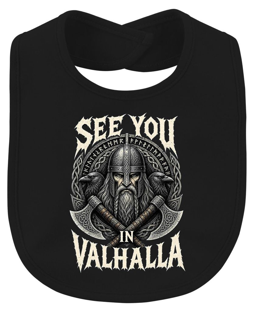 "Nos vemos en Valhalla. Guerrero vikingo, Odín, cuervos, Imagen del producto 
