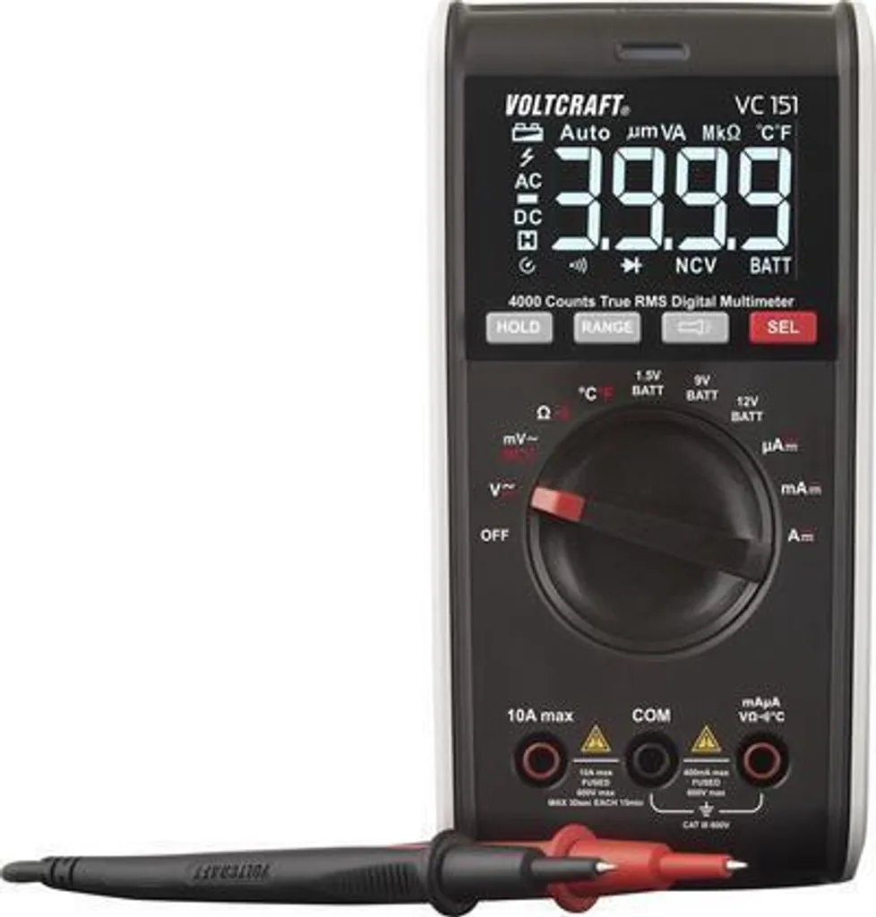 Multimètre pour maintenance électrique Voltcraft VC151 600V 4000 Counts
