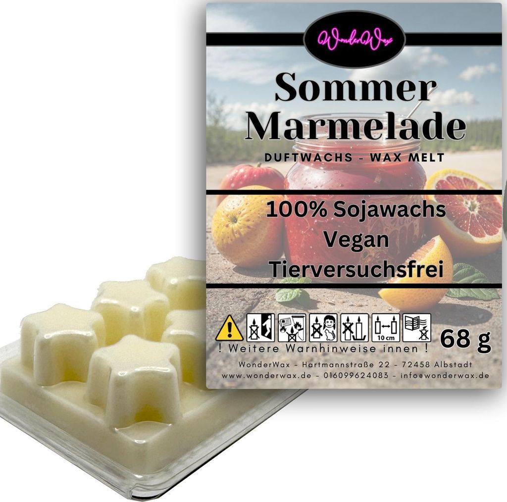 WonderWax Duftwachs Wax Melts für Duftlampe, 6 Sterne Duftmelt Wachsmelt Sojawachs Duftwachs Würfel für Raumdüfte, Wachs Duftöl Winter Indoor ...