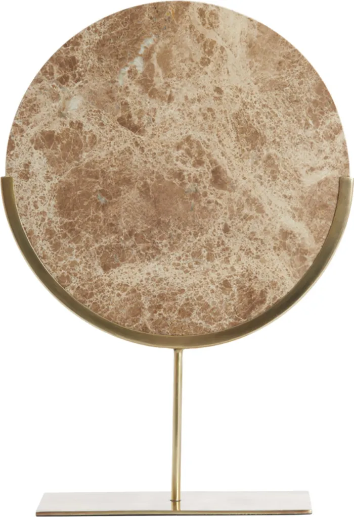 Ornement sur pied Moreno marbre brun 35x10x52 cm chic et authentique