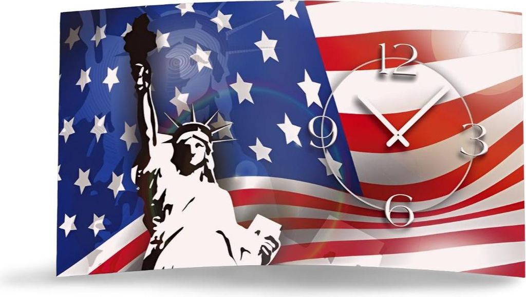 Digital Designer Art Amerika Designer Wanduhr abstrakt modernes Wanduhren Design leise kein ticken DIXTIME 3DS-0414
