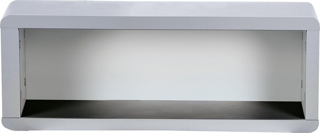 Miami Wandregal klein , Autometallic Lackierung, chromfarbenes Logo aus hochwertigem Autoschriftzug, grau