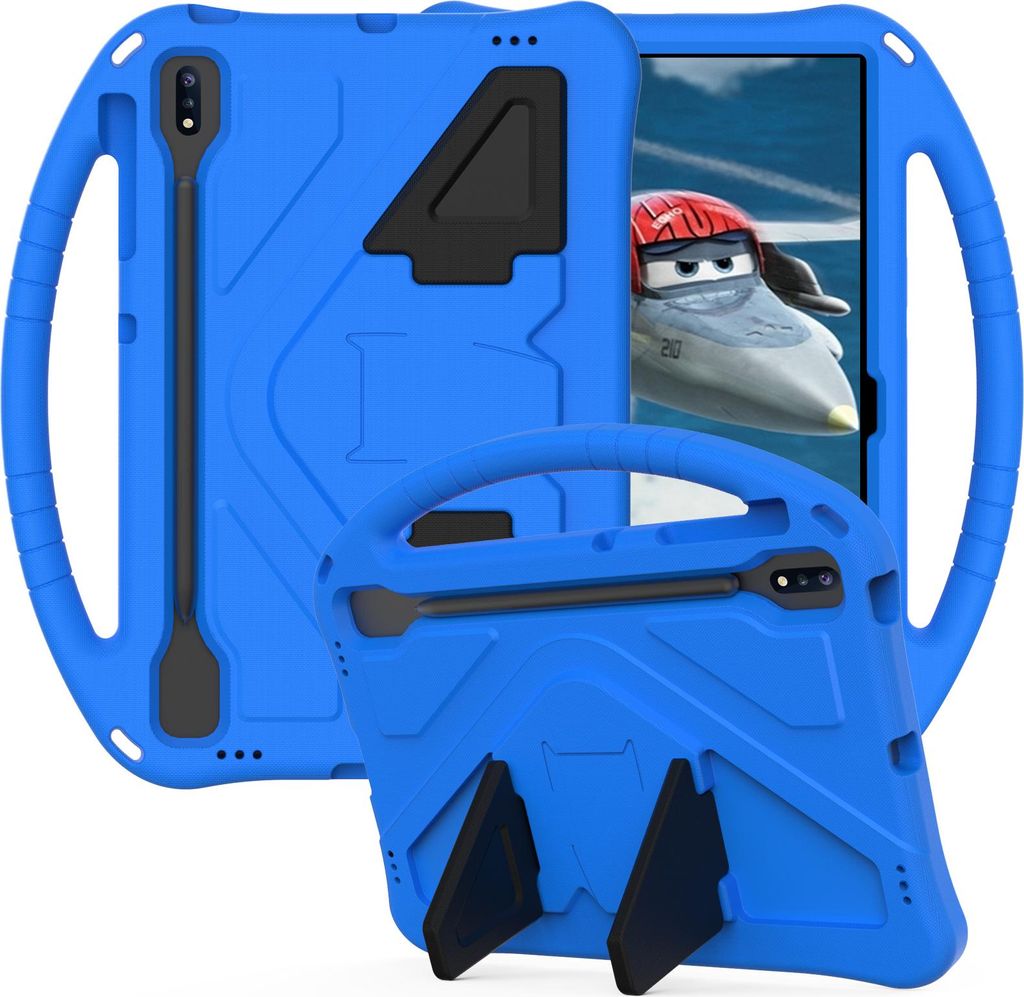 Kinder Hülle für Samsung Galaxy Tab S10+ / Tab S10 Plus 12.4", Eva Leichte Stoßfeste Ständer, Kids Griff Schutzhülle Blau