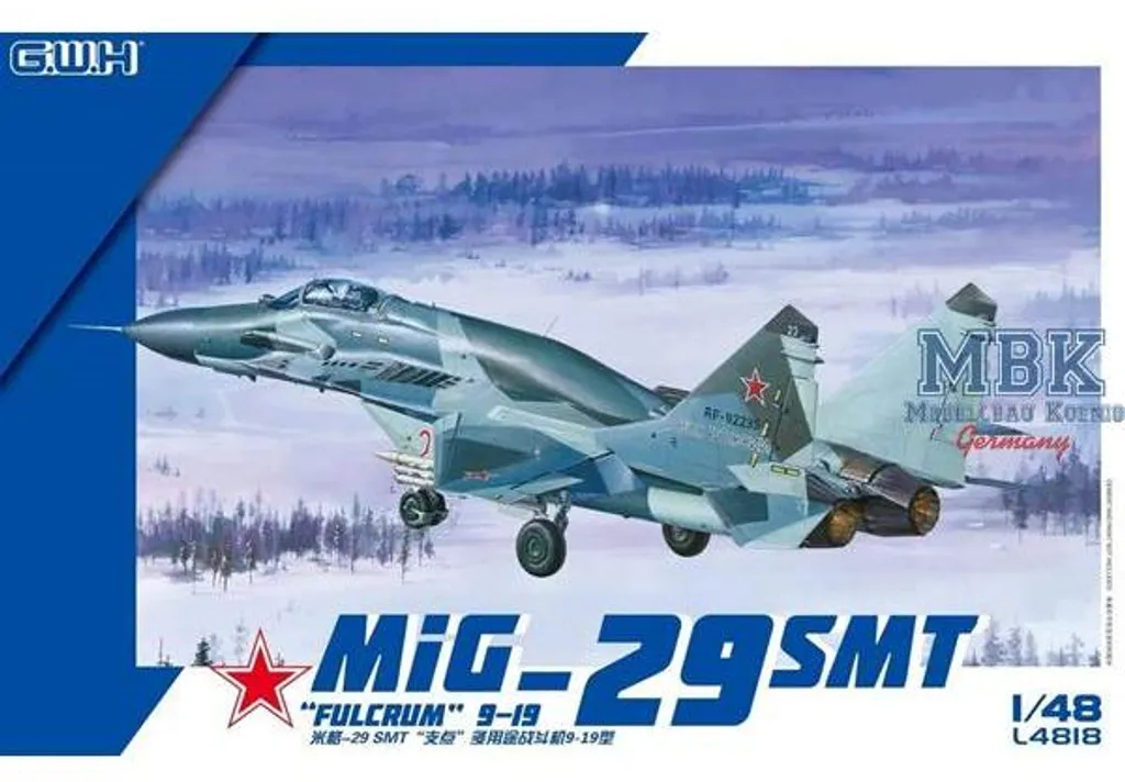 Maquette MIG-29 SMT exposition musée miniature GWH L4818 au 1/48 militaire