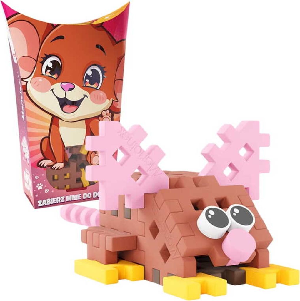 MARIOINEX | Konstruktionsspielzeug Pocket Pets - Maus - 25 Teile - Kreatives Spielen - Sicher und Tragbar