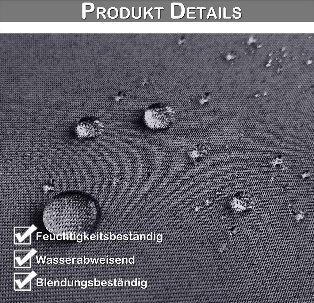 1x Outdoor Vorhang Grau Wetterfest Mit Ösen Gardinen Produktbild 9