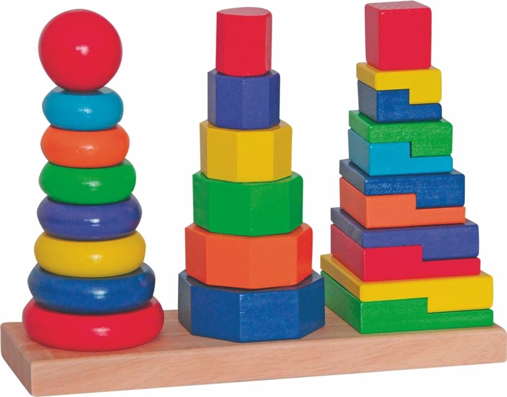 Woodyland 28 x 9 x 21 Lehr Toys Stapeln, Türme Set Produktbild 