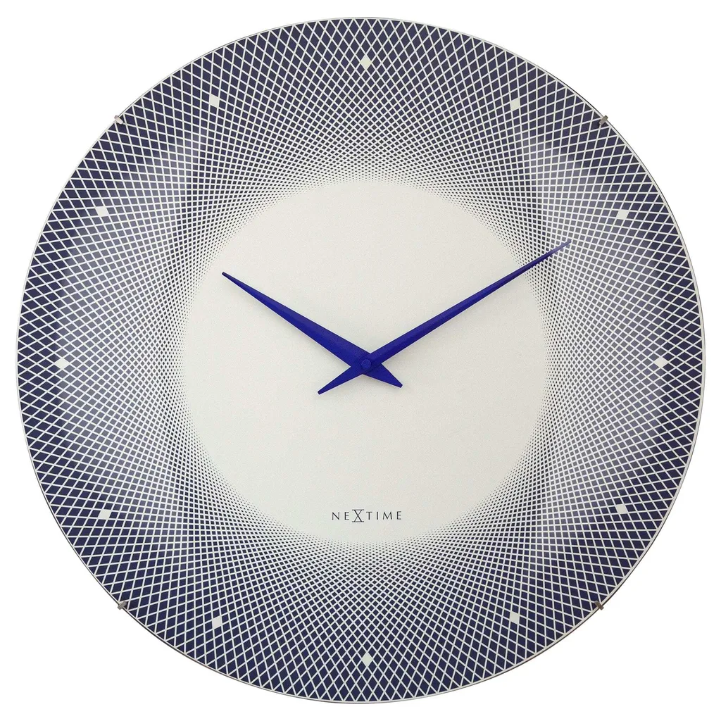 Grande Horloge Murale Noire 50cm NeXtime Deep 50 pour Salon Contemporain