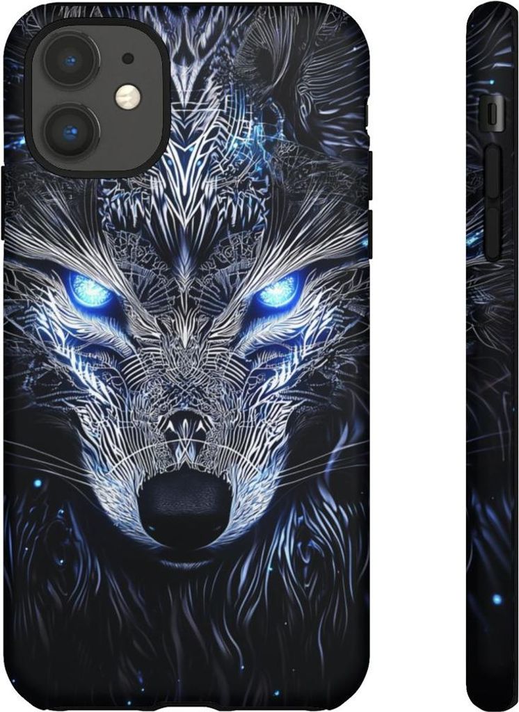 Mystischer Wolf mit leuchtenden Augen – Handyhülle Kompatibel mit iPhone 11