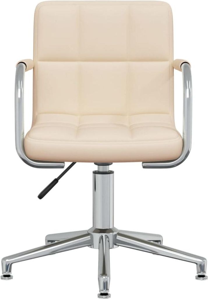 vidaXL Esszimmerstuhl Drehbar Creme Stoff