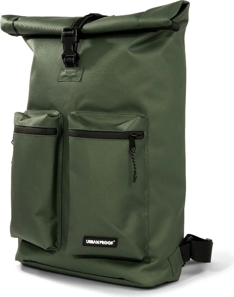 Cabas vélo Urban Proof vert imperméable et recyclé 20L avec Rolltop
