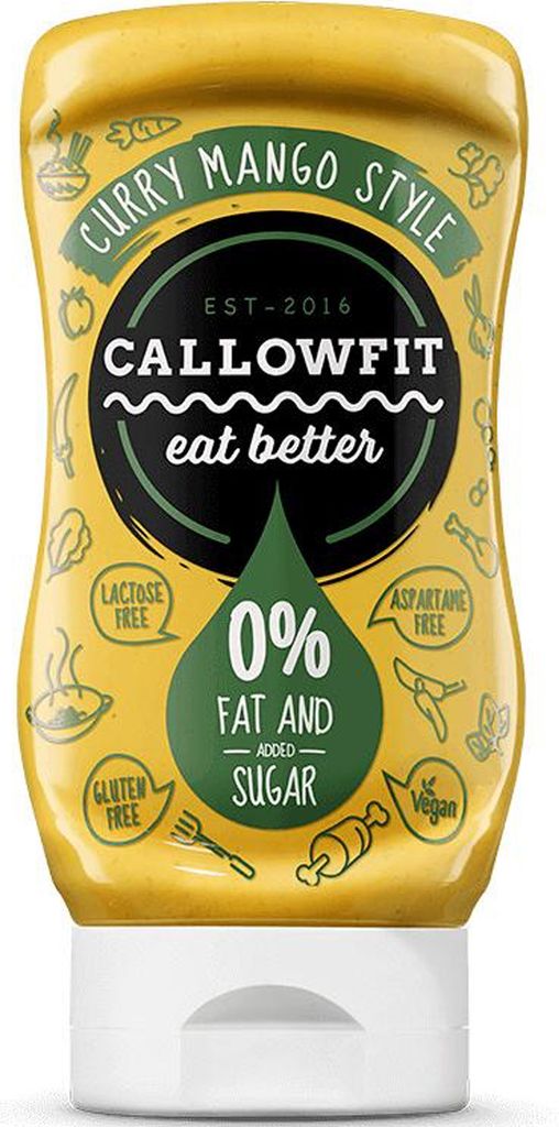 Callowfit Soße 300ml Flasche Curry Mango